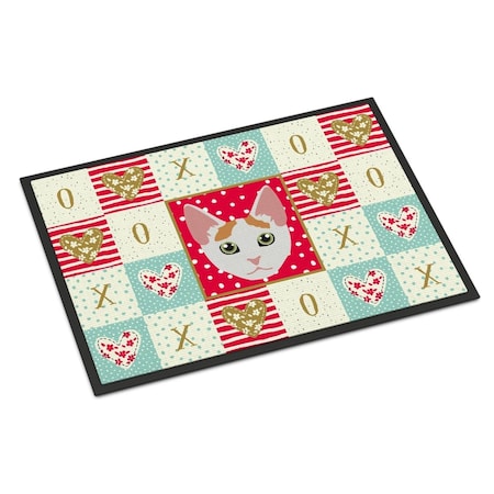 18 X 27 In. Japanese Bobtail Cat Love Indoor Or Outdoor Mat